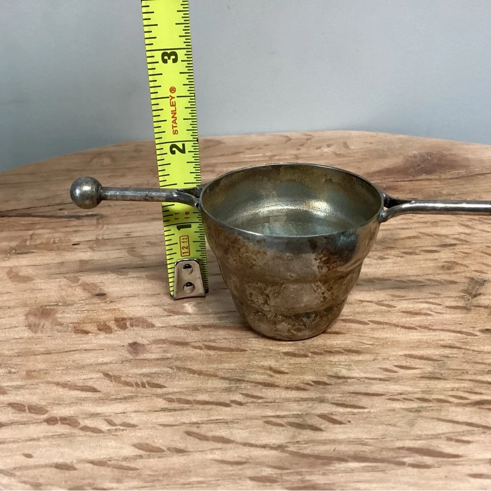 ⚫️ Vintage - Rare - Collectible - Beer Tumbler Shot Glass - Silver Plate - Rare - Picture 9 of 11